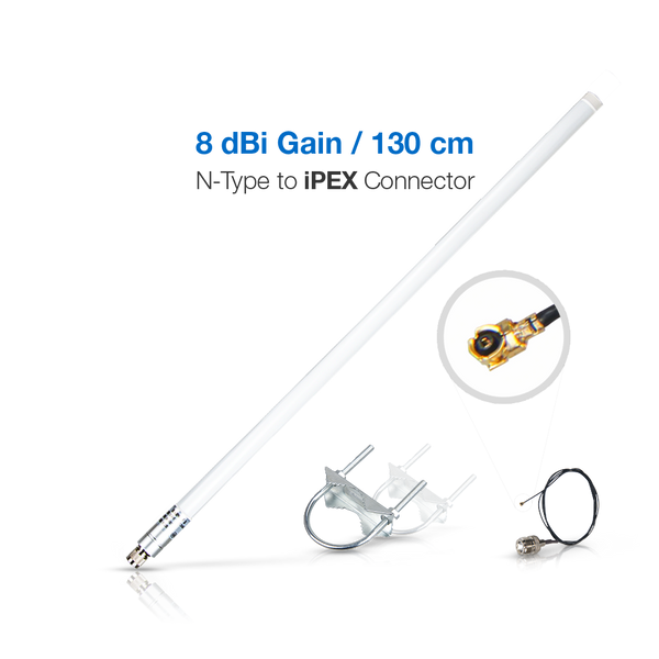 8dBi Fiberglass Antenna | Supports 858-878MHz/900-930MHz