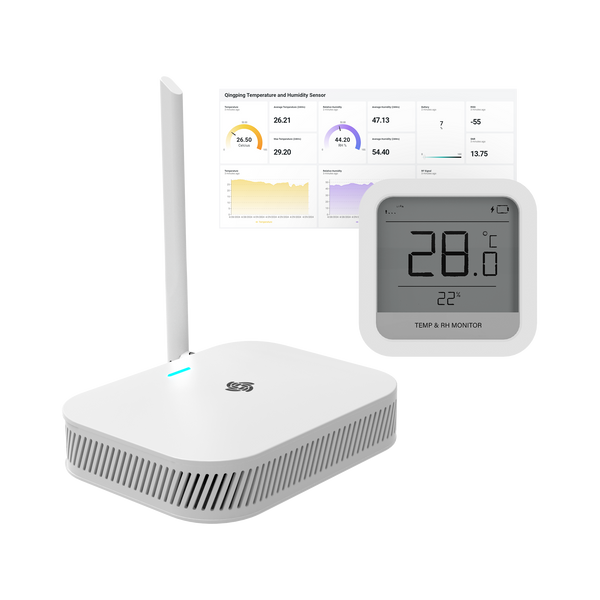 Room Temperature and Humidity Sensor Solution with Display