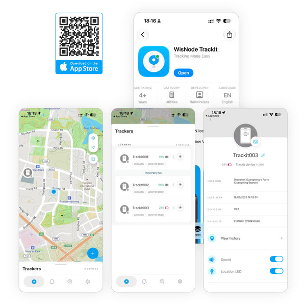 WisNode Tag | GNSS positioning, Bluetooth setup, and motion sensing with LoRaWAN® connectivity in a slim rechargeable tracker.