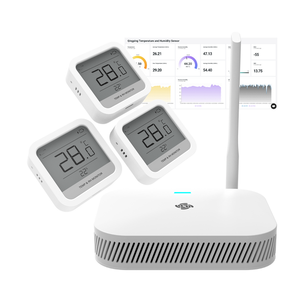 Room Temperature and Humidity Sensor Solution with Display
