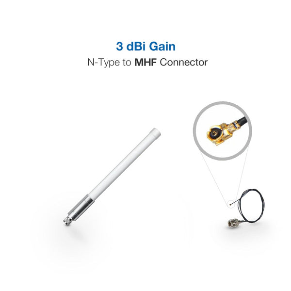 3dBi Fiberglass Antenna | Supports 433Mhz, 470-510Mhz, 860-930Mhz