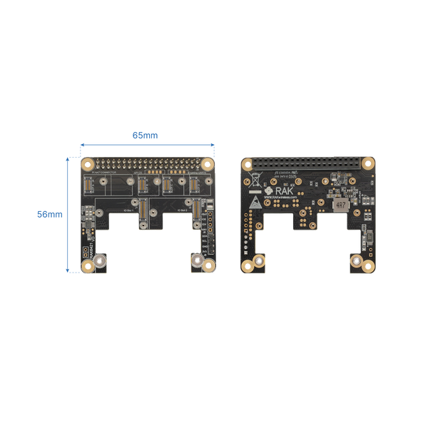 WisBlock HAT for Raspberry Pi | Modular Pi HAT for WisBlock sensor integration | RAK6421