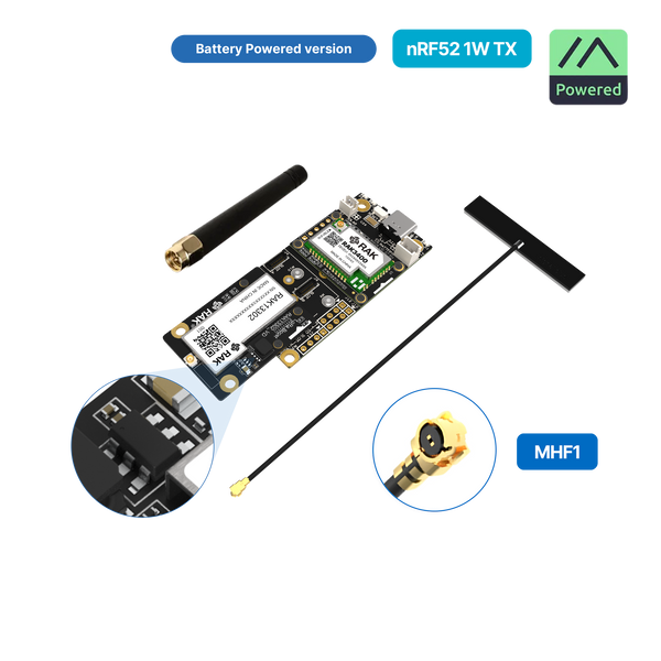 WisMesh 1W Booster Starter Kit | Complete 1W Meshtastic node with flexible power options (battery/external) | RAK10724