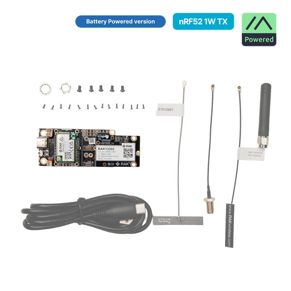 WisMesh 1W Booster Starter Kit | Complete 1W Meshtastic node with flexible power options (battery/external) | RAK10724