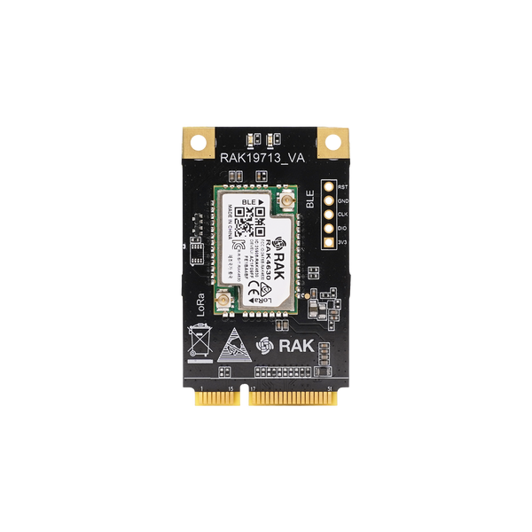 RAK19713 Mini PCIe Module for LoRa® |  LoRaWAN® Mini PCIe module for Linux gateways, CM4 carrier boards, and industrial PCs | RAK19713