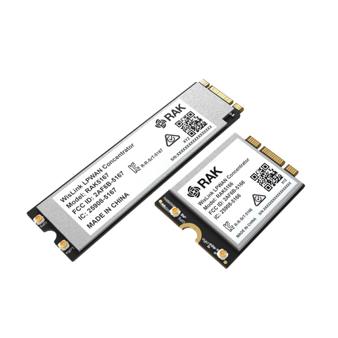 RAK5166/RAK5167 Concentrator Card: M.2 Form Factor Innovation for LoRaWAN® Applications | SX1303 LoRa Core (USB, GPS, LBT)