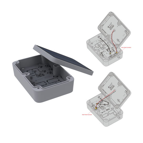 Unify Enclosure IP67 150x100x45mm | with Pre-Mounted M8 5-Pin Connectors and RP-SMA Antenna