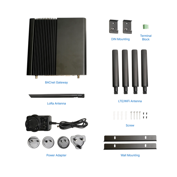 BACnet Gateway for LoRaWAN® | Industrial gateway for LoRaWAN with BACnet/IP and parallel MQTT data flow | RAK7437(No LTE) / RAK7437C(With LTE)