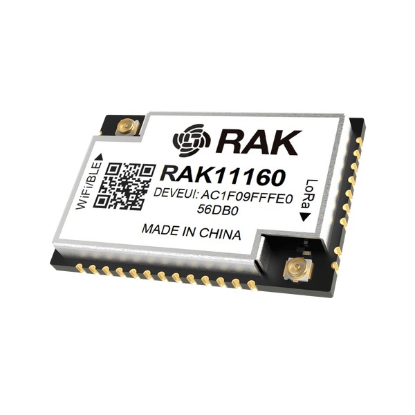 Dual-Core Module for LoRaWAN® with WiFi & BLE | ESP32-C2 + STM32WLE5 Module for Battery-Powered Long-Range IoT | RAK11160