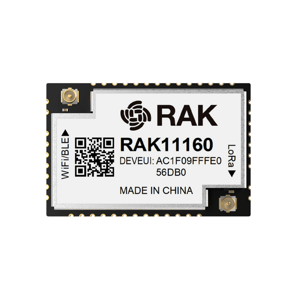 Dual-Core Module for LoRaWAN® with WiFi & BLE | ESP32-C2 + STM32WLE5 Module for Battery-Powered Long-Range IoT | RAK11160
