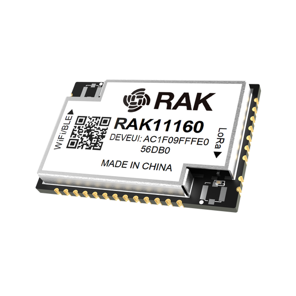 Dual-Core Module for LoRaWAN® with WiFi & BLE | ESP32-C2 + STM32WLE5 Module for Battery-Powered Long-Range IoT | RAK11160