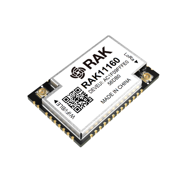 Dual-Core Module for LoRaWAN® with WiFi & BLE | ESP32-C2 + STM32WLE5 Module for Battery-Powered Long-Range IoT | RAK11160
