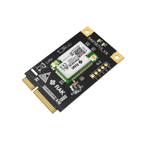 RAK19713 Mini PCIe Module for LoRa® |  LoRaWAN® Mini PCIe module for Linux gateways, CM4 carrier boards, and industrial PCs | RAK19713