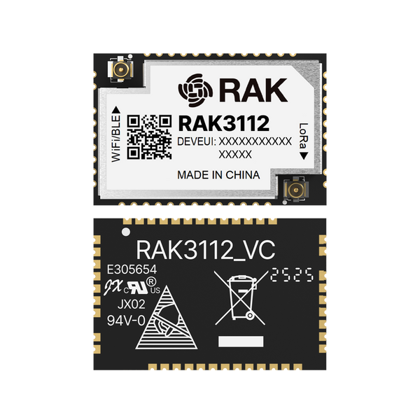 RAK3112 WisDuo Module for Edge AI with LoRa® | ESP32-S3 + SX1262 Module with WiFi, BLE, and LoRa, ideal for Edge AI, Meshtastic, and IoT | RAK3112