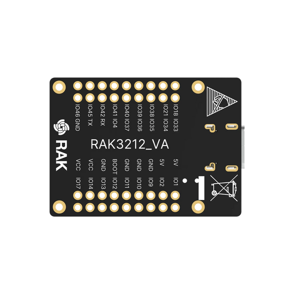 RAK3112 Breakout Board | Evaluation board with ESP32-S3 and SX1262 offering LoRa, WiFi, and BLE connectivity for rapid IoT prototyping | RAK3212