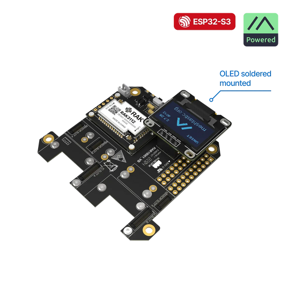 WisMesh RAK3312 Starter Kit | Modular WisBlock LoRa mesh kit with ESP32-S3 core, pre-flashed Meshtastic firmware, and antenna for off-grid communication | RAK10725