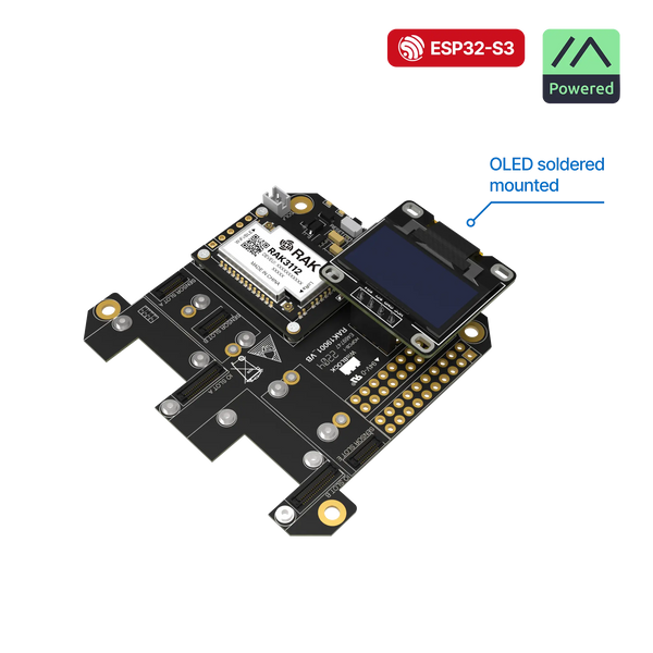 WisMesh RAK3312 Starter Kit | Modular WisBlock LoRa mesh kit with ESP32-S3 core, pre-flashed Meshtastic firmware, and antenna for off-grid communication | RAK10725
