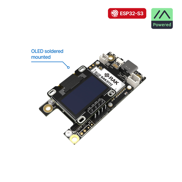WisMesh RAK3312 Starter Kit | Modular WisBlock LoRa mesh kit with ESP32-S3 core, pre-flashed Meshtastic firmware, and antenna for off-grid communication | RAK10725