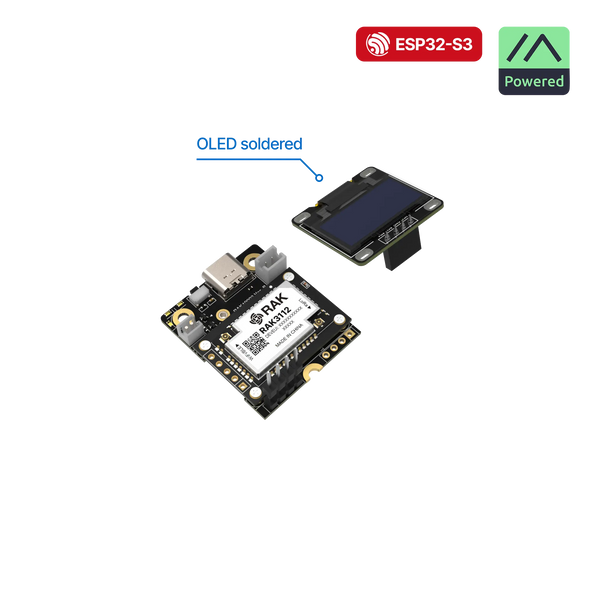 WisMesh RAK3312 Starter Kit | Modular WisBlock LoRa mesh kit with ESP32-S3 core, pre-flashed Meshtastic firmware, and antenna for off-grid communication | RAK10725
