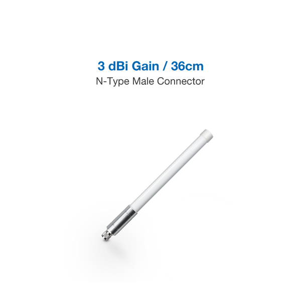 3dBi Fiberglass Antenna | Supports 433Mhz, 470-510Mhz, 860-930Mhz