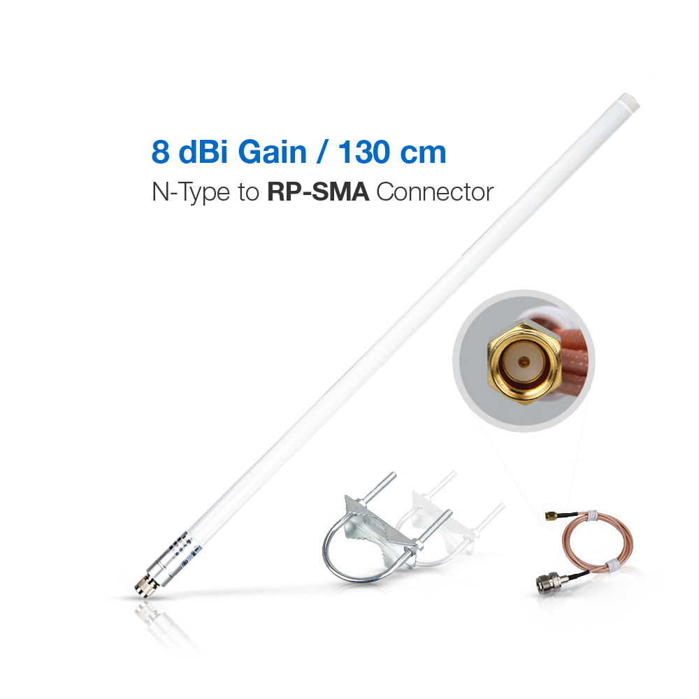 8dBi Fiberglass Antenna | Supports 858-878MHz/900-930MHz