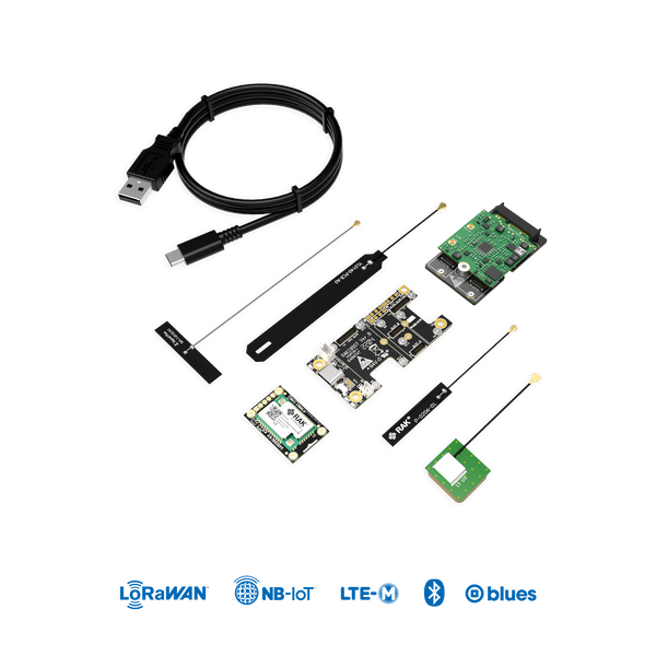 Blues.ONE - LTE-M NB-IoT GSM LoRaWAN Device based on nRF52840, SX1262 and Blues.IO Notecard. Arduino compatible