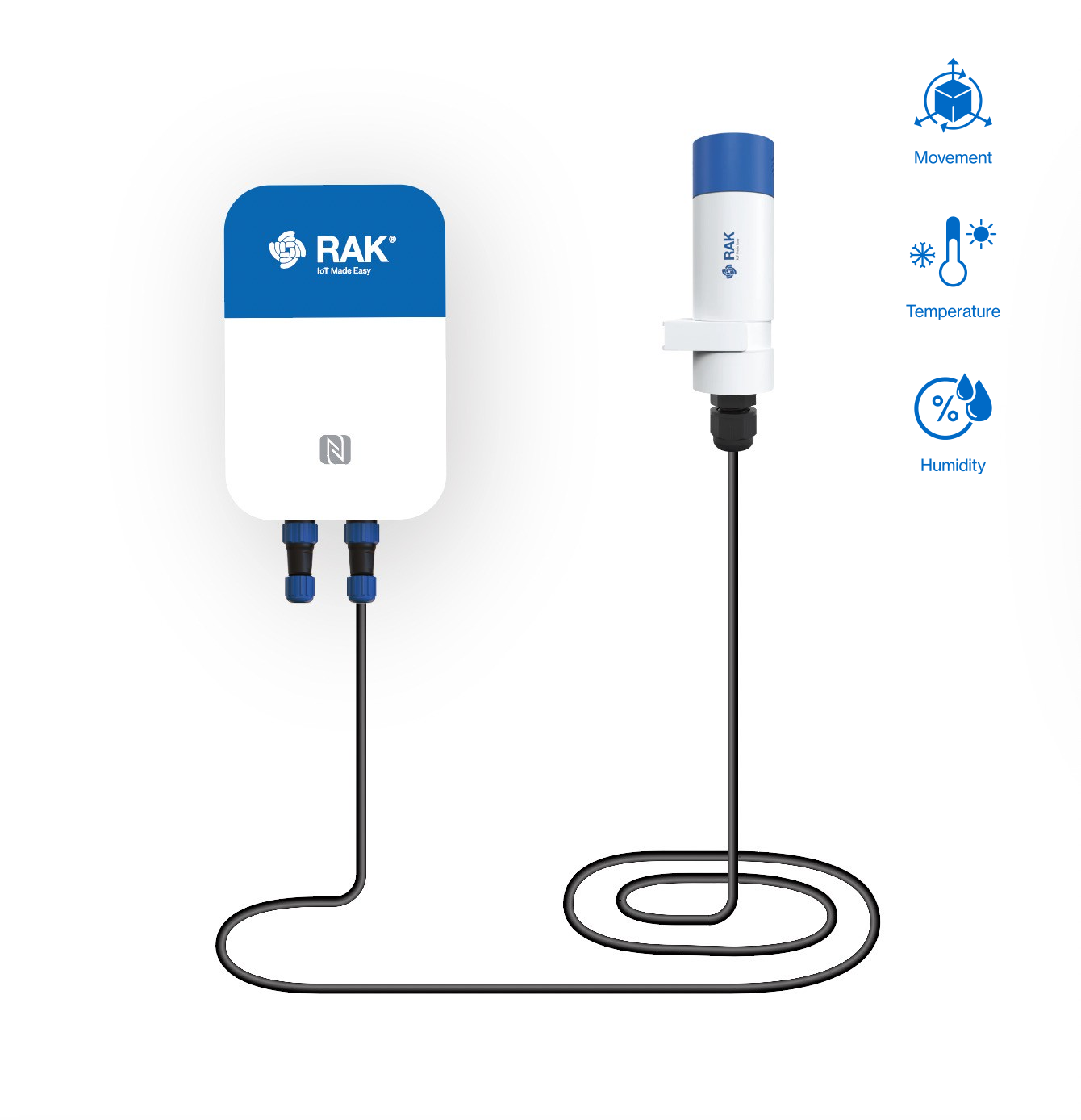 Environmental Monitoring + Movement Detection | Temperature ,Humidity and Acceleration | LoRaWAN/NB-IoT/Cellular IoT